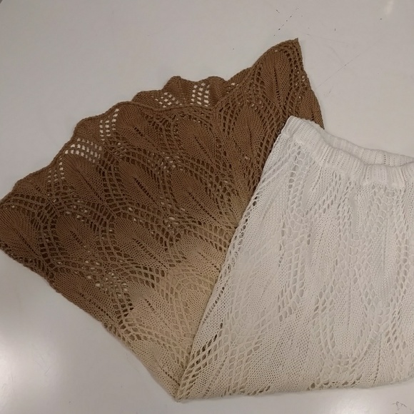 Crochet Maxi Skirt Hombre Fade Cobweb Weave Knit Pencil Slim Floor Length Long - Picture 8 of 8